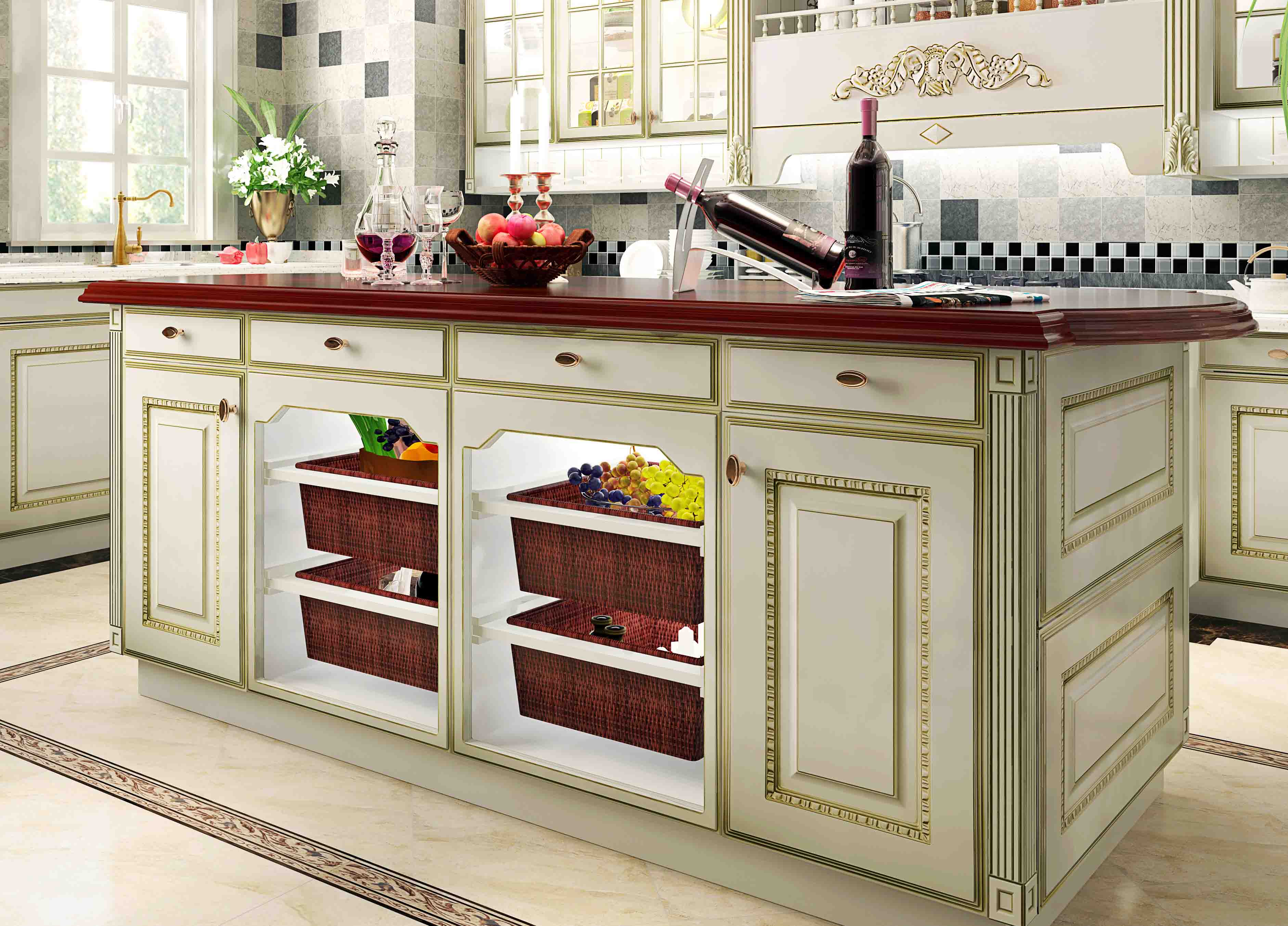 island functional elegant classicism white pvc door