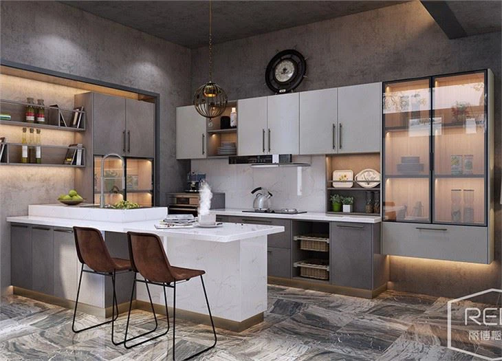 Contemporary PVC Kitchen Cabinets