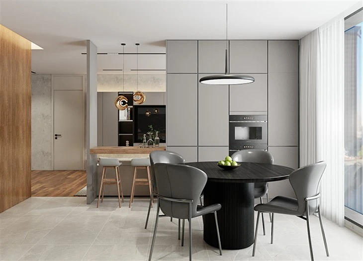 Matt Grey Dining Room Cabinets factory